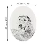 Irischer Wolfshund, Irish Wolfhound - Gedenktafel mit einem Foto eines Hundes, Grabplatte mit Druck, personalisierte ovale Platte der Marke Art-Dog