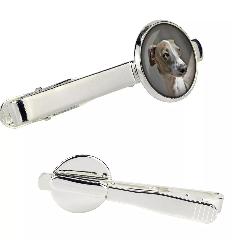 Levrette d'Italie, Petit lévrier italien - pince à cravate dans une boîte, cravate élégante, bijoux personnalisés de la marque Art-Dog