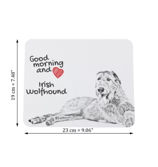 Lévrier irlandais, Irish wolfhound - tapis de souris personnalisé avec impression, tapis de souris personnalisé avec chien, accessoire unique pour employé de bureau de la marque Art-Dog