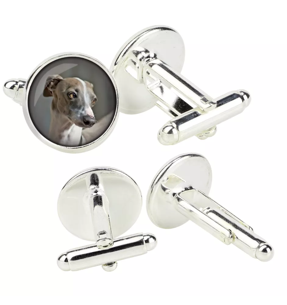 Italienisches Windspiel, Italian Greyhound - Manschettenknöpfe in einer Schachtel, handgefertigter Schmuck, Produkt der Marke Art-Dog