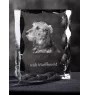 Lévrier irlandais, Irish wolfhound - cristal avec photo de chien, statuette en verre avec photo, cadre exceptionnel avec photo de la marque Art-Dog