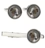 Levrette d'Italie, Petit lévrier italien - Boutons de manchette et cravate avec votre photo, accessoire de costume, bijoux pour hommes de la marque Art-Dog.