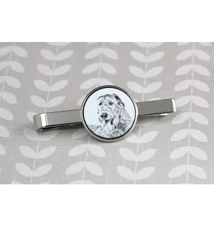 Irischer Wolfshund, Irish Wolfhound - Krawattenklammer mit Hund, personalisierter Krawattenclip, einzigartiges Geschenk für Männer von der Marke Art-Dog