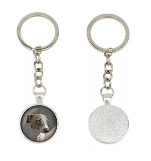 Italian Greyhound, Italian Sighthound - keychain in a box, own photo, keychain pendant from Art-Dog brand