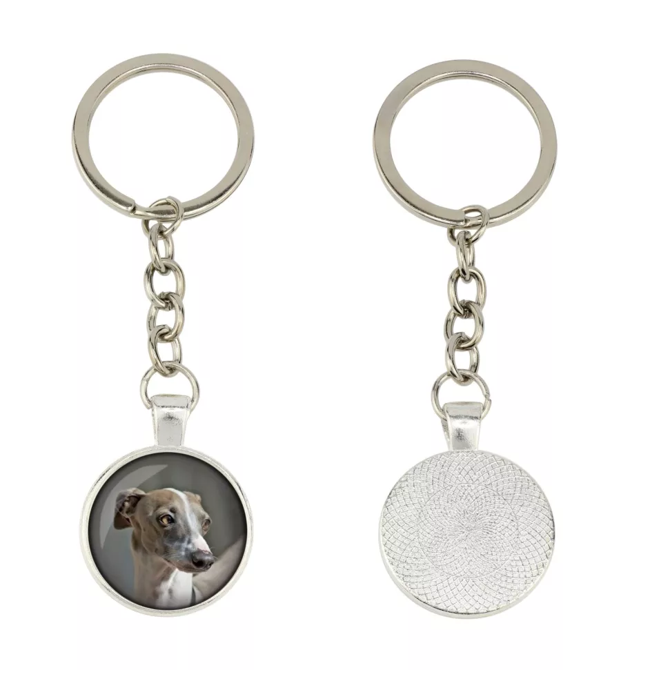 Italian Greyhound, Italian Sighthound - keychain in a box, own photo, keychain pendant from Art-Dog brand
