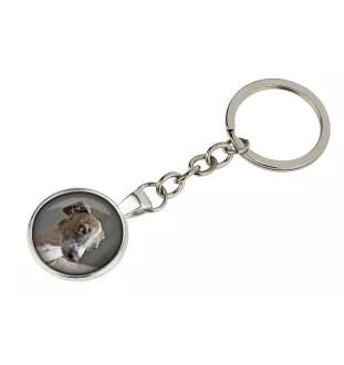 Italian Greyhound, Italian Sighthound - keychain in a box, own photo, keychain pendant from Art-Dog brand