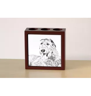 Lévrier irlandais, Irish wolfhound - porte-stylo avec chien, organiseur de bureau avec impression, décoration de bureau personnalisée de la marque Art-Dog