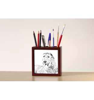Wilczarz irlandzki stojak na długopisy z psem Art-Dog