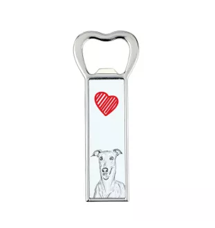 Italienisches Windspiel, Italian Greyhound - Flaschenöffner mit Hund, personalisierter Flaschenöffner für den Kühlschrank, ein einzigartiges Geschenk für Männer von der Marke Art-Dog