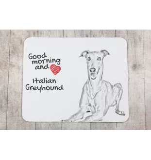 Levrette d'Italie, Petit lévrier italien - tapis de souris personnalisé avec impression, tapis de souris personnalisé avec chien, accessoire unique pour employé de bureau de la marque Art-Dog