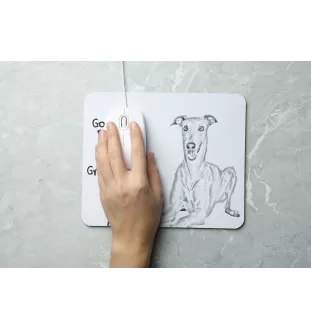 Levrette d'Italie, Petit lévrier italien - tapis de souris personnalisé avec impression, tapis de souris personnalisé avec chien, accessoire unique pour employé de bureau de la marque Art-Dog