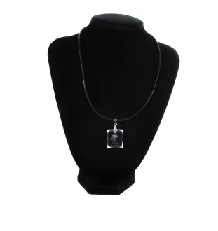 Irish Wolfhound - Crystal dog pendant, photo necklace, unique jewellery by Art-Dog