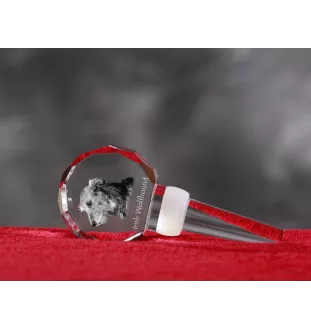 Irischer Wolfshund, Irish Wolfhound - Kristallflaschenverschluss, einzigartiger Weinverschluss mit Foto, personalisiertes Geschenk für Sommelier der Marke Art-Dog