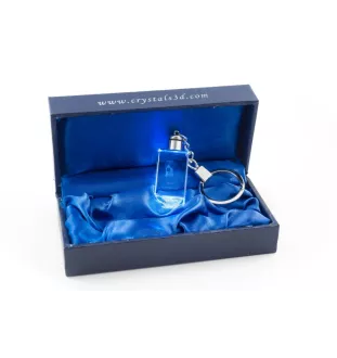 Italienisches Windspiel, Italian Greyhound - Schlüsselanhänger aus Kristall mit Hundefoto, beleuchteter Schlüsselanhänger, einzigartiges Geschenk der Marke Art-Dog