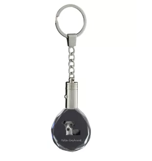 Italian Greyhound, Italian Sighthound - pendant with a photo of a dog, crystal key ring in a gift box, a unique gift by Art-Dog