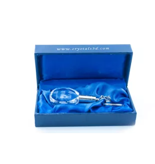 Levrette d'Italie, Petit lévrier italien - pendentif avec une photo de chien, porte-clés en cristal dans une boîte cadeau, un cadeau unique par Art-Dog