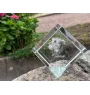 Irish Wolfhound - crystal cube with a photo, photo of a horse in crystal, cubic paperweight from Art-Dog brand
