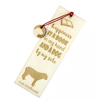 Irischer Wolfshund, Irish Wolfhound - Lesezeichen mit Hund, personalisiertes Lesezeichen, Hundeaccessoire für Leser der Marke Art-Dog