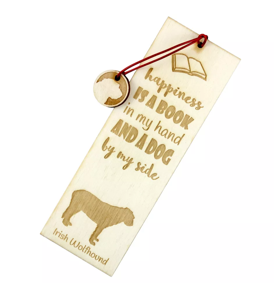 Lévrier irlandais, Irish wolfhound - marque-page pour livre avec chien, marque-page personnalisé, accessoire canin pour les lecteurs de la marque Art-Dog