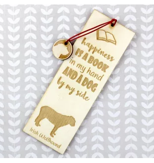 Irischer Wolfshund, Irish Wolfhound - Lesezeichen mit Hund, personalisiertes Lesezeichen, Hundeaccessoire für Leser der Marke Art-Dog