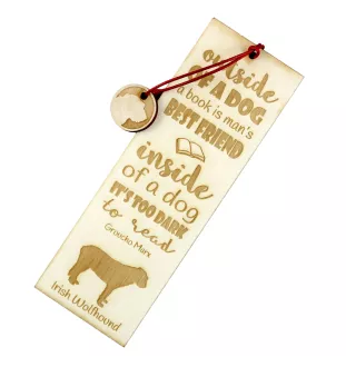 Irish Wolfhound - dog bookmark, personalized bookmark, gift for bookworm from Art-Dog brand