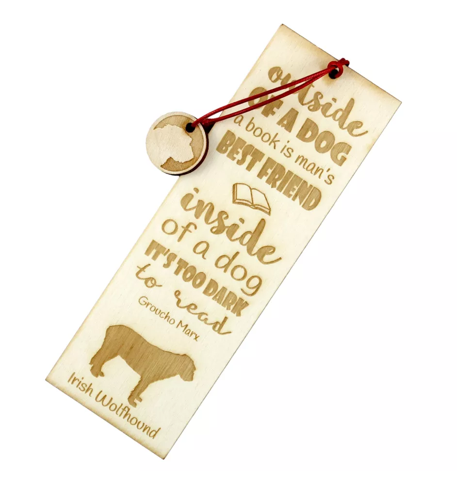 Lévrier irlandais, Irish wolfhound - marque-page pour livre avec chien, marque-page personnalisé, cadeau pour les amateurs de livres de la marque Art-Dog