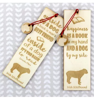 Irischer Wolfshund, Irish Wolfhound - Lesezeichen mit Hund, personalisiertes Lesezeichen, Geschenk für Bücherwurm von der Marke Art-Dog