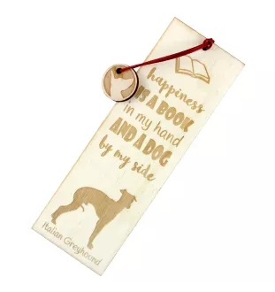 Levrette d'Italie, Petit lévrier italien - marque-page pour livre avec chien, marque-page personnalisé, accessoire canin pour les lecteurs de la marque Art-Dog