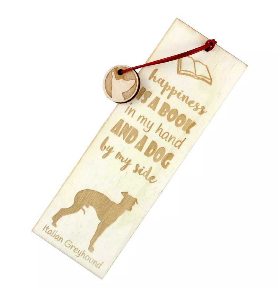 Italian Greyhound, Italian Sighthound - dog bookmark, personalized bookmark, dog gadget for Art-Dog brand readers