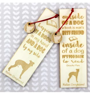 Italian Greyhound, Italian Sighthound - dog bookmark, personalized bookmark, dog gadget for Art-Dog brand readers