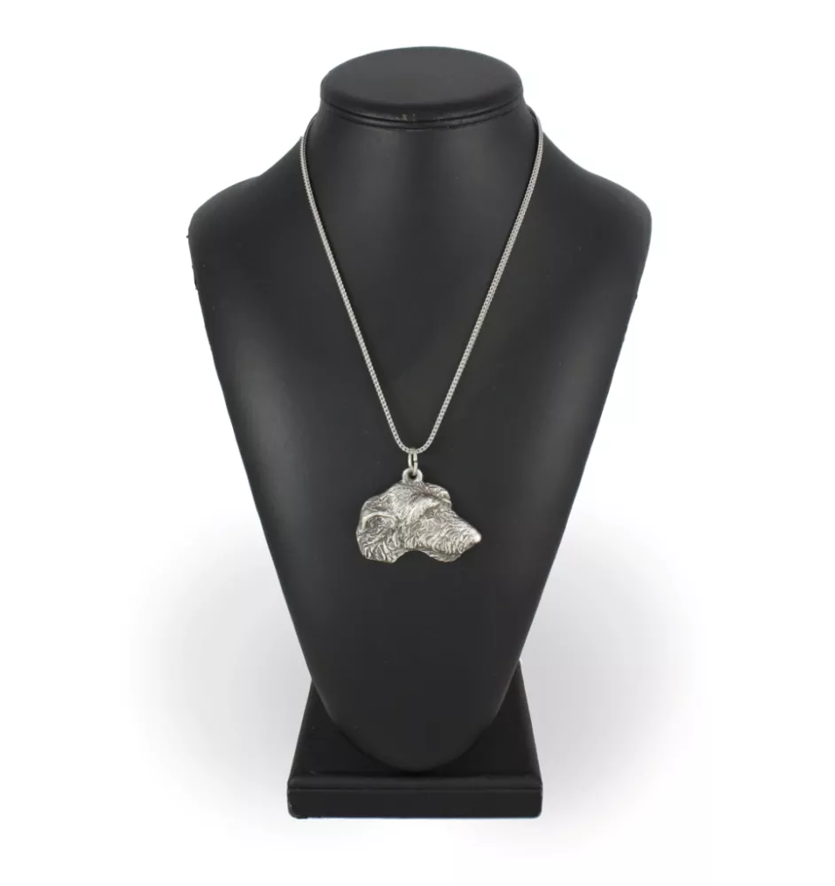 Irish Wolfhound - necklace with a dog, dog pendant on a silver chain, unique jewelry from the Art-Dog brand