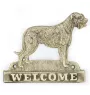Lévrier irlandais, Irish wolfhound - une plaque de porte avec un chien, une plaque de bienvenue en laiton, une enseigne exceptionnelle avec l'inscription Welcome de la marque Art-Dog