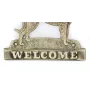 Lévrier irlandais, Irish wolfhound - une plaque de porte avec un chien, une plaque de bienvenue en laiton, une enseigne exceptionnelle avec l'inscription Welcome de la marque Art-Dog