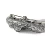 Irish Wolfhound - brooch with a clip, holder for a start number, silver-plated dog show pin from the Art-Dog brand