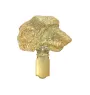 Irish Wolfhound - brooch with a clip, gold-plated holder for a race number, elegant dog show pin from Art-Dog brand