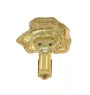 Irish Wolfhound - brooch with a clip, gold-plated holder for a start number, a gift for a dog show by Art-Dog brand.