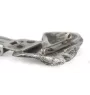 Italian Greyhound, Italian Sighthound - brooch with a clip, holder for a start number, silver-plated dog show pin from the Art-Dog brand