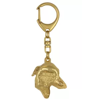Italian Greyhound, Italian Sighthound - keychain and necklace with a dog in a box, high-quality gold-plated product, Art-Dog brand
