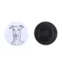 Italian Greyhound, Italian Sighthound - magnet with a dog's pupil, exceptionally light, strong magnet, handmade product by the Art-Dog brand