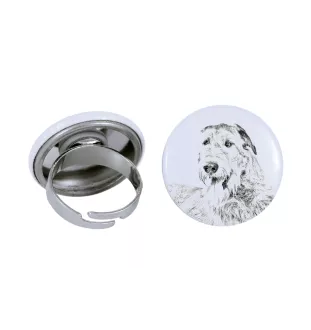 Lévrier irlandais, Irish wolfhound - bijoux pour femmes avec l'image d'un chien, produit fait à la main, possibilité d'ajouter sa propre photo, marque Art-Dog