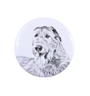 Wilczarz irlandzki przypinka z psem mała Art-Dog