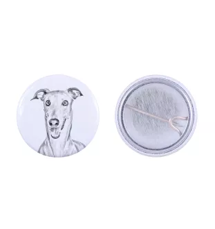 Italian Greyhound, Italian Sighthound - pin with your dog, add your own photo, Art-Dog brand