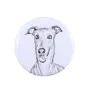 Italienisches Windspiel, Italian Greyhound - Anstecknadel mit Ihrem Hund, fügen Sie Ihr eigenes Foto hinzu, Marke Art-Dog