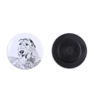 Irish Wolfhound - magnet with a dog's pupil, exceptionally light, strong magnet, handmade product by the Art-Dog brand