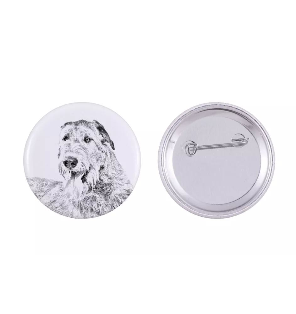 Irish Wolfhound - pin with your dog, add your own photo, Art-Dog brand