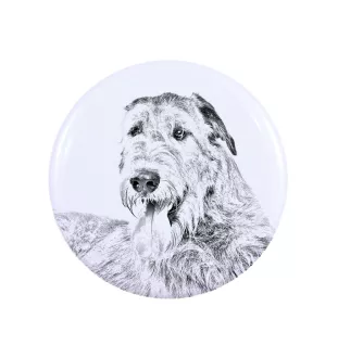 Irischer Wolfshund, Irish Wolfhound - Anstecknadel mit Ihrem Hund, fügen Sie Ihr eigenes Foto hinzu, Marke Art-Dog