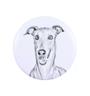 Charcik włoski przypinka z psem duża Art-Dog