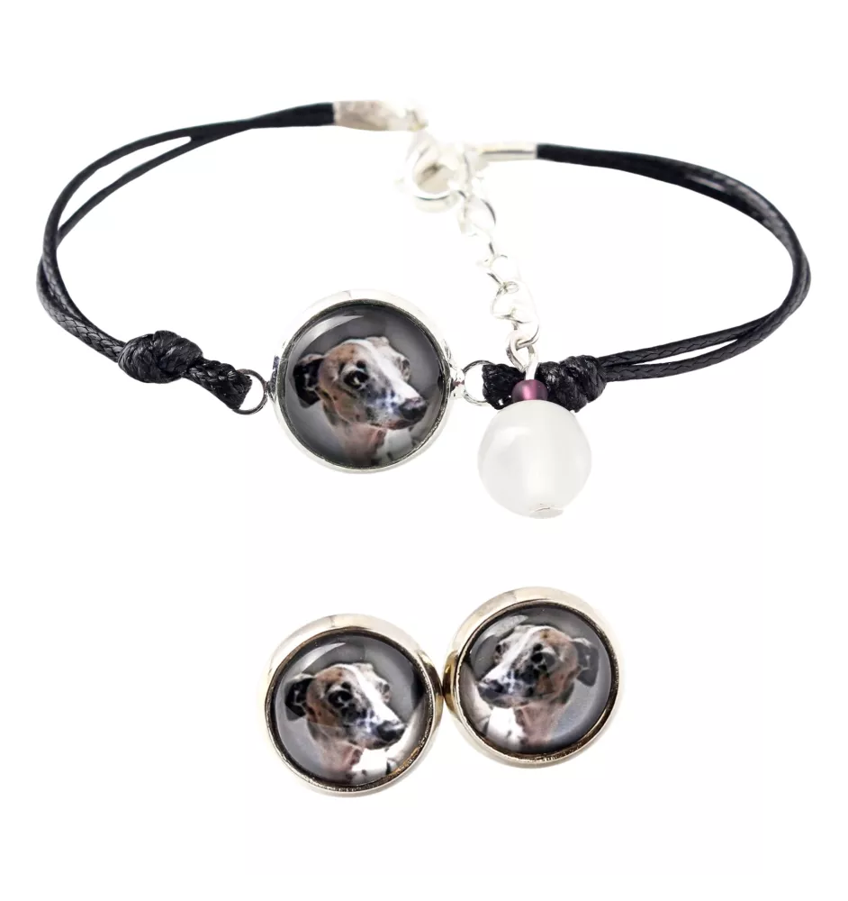 Charcik włoski bransoletka i kolczyki ze zdjęciem Art-Dog