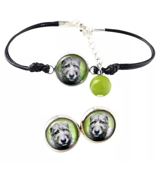 Irish Wolfhound - a set of jewelry with your photo, a woman's ornament, handmade item, a product made with passion for creating the Art-Dog brand.