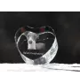 Italian Greyhound, Italian Sighthound - a photo of a dog in crystal, crystal heart, unique photo frame from the Art-Dog brand